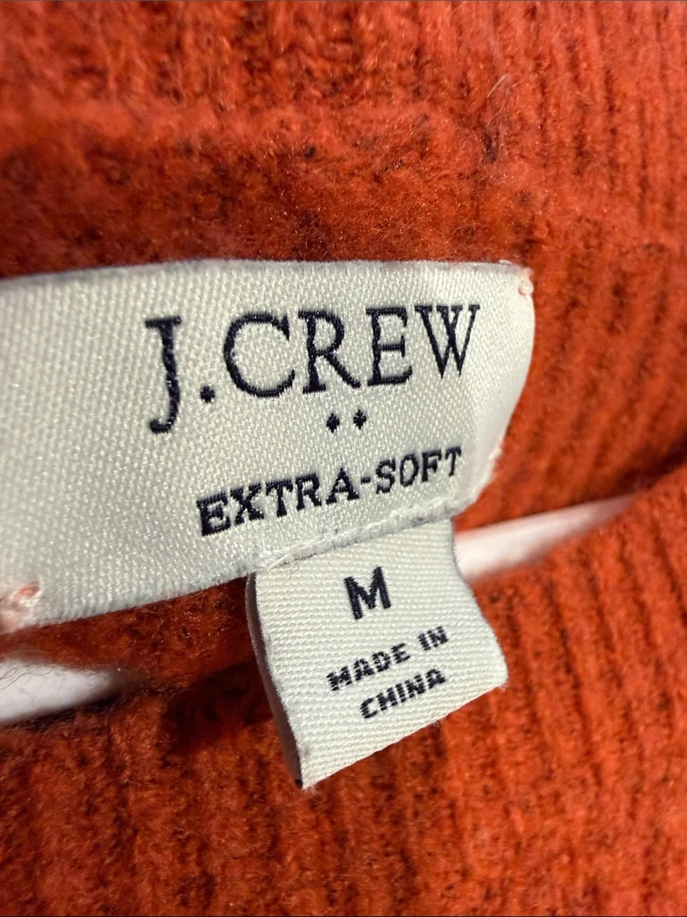 J. Crew burnt orange-rusty Red Cozy Crewneck Sweater extra soft
